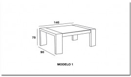 Mesa de Comedor de Diseño Extensible Ref L74000